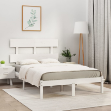 vidaXL fehér tömör fa ágykeret 160 x 200 cm ágy és ágykellék