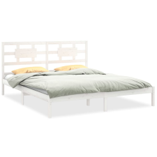 vidaXL fehér tömör fa ágykeret 160 x 200 cm (3105676) ágy és ágykellék
