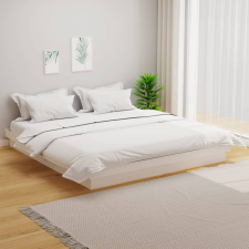 vidaXL fehér tömör fa ágykeret 160x200 cm ágy és ágykellék