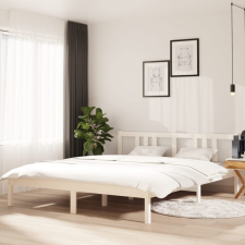 vidaXL fehér tömör fa ágykeret 160x200 cm ágy és ágykellék