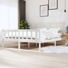vidaXL fehér tömör fa ágykeret 180 x 200 cm (6FT Super King) ágy és ágykellék