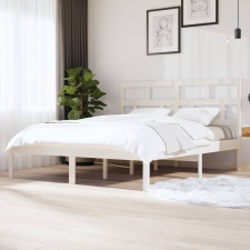 vidaXL fehér tömör fa ágykeret 180 x 200 cm (6FT Super King) ágy és ágykellék