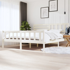 vidaXL fehér tömör fa ágykeret 200 x 200 cm ágy és ágykellék