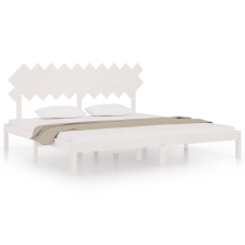 vidaXL fehér tömör fa ágykeret 200 x 200 cm (3104889) ágy és ágykellék