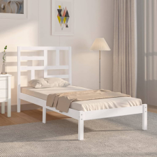 vidaXL fehér tömör fa ágykeret 75 x 190 cm (2FT6 Small Single) ágy és ágykellék