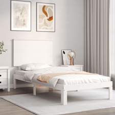 vidaXL fehér tömör fa ágykeret fejtámlával 90 x 200 cm ágy és ágykellék