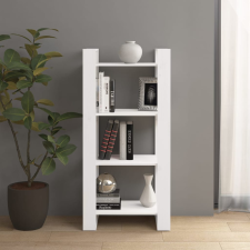 vidaXL fehér tömör fa könyvszekrény/térelválasztó 60 x 35 x 125 cm bútor