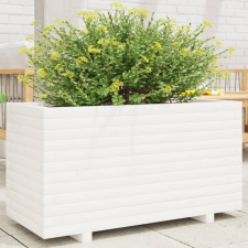 vidaXL fehér tömör fenyő virágtartó 90 x 40 x 49,5 cm kerti tárolás