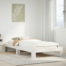vidaXL fehér tömör fenyőfa ágy matrac nélkül 100 x 200 cm ágy és ágykellék