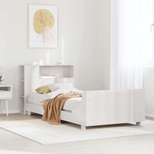 vidaXL fehér tömör fenyőfa ágy matrac nélkül 100 x 200 cm ágy és ágykellék
