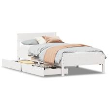 vidaXL fehér tömör fenyőfa ágy matrac nélkül 100 x 200 cm (3301756) ágy és ágykellék