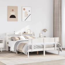 vidaXL fehér tömör fenyőfa ágy matrac nélkül 120 x 190 cm ágy és ágykellék
