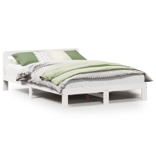 vidaXL fehér tömör fenyőfa ágy matrac nélkül 135 x 190 cm (855574) ágy és ágykellék