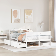 vidaXL fehér tömör fenyőfa ágy matrac nélkül 140 x 200 cm ágy és ágykellék