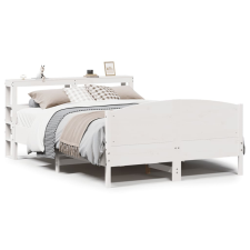 vidaXL fehér tömör fenyőfa ágy matrac nélkül 140x190 cm ágy és ágykellék