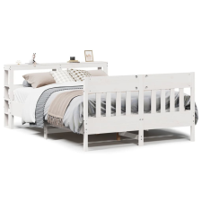 vidaXL fehér tömör fenyőfa ágy matrac nélkül 140x190 cm ágy és ágykellék