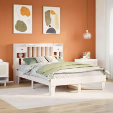vidaXL fehér tömör fenyőfa ágy matrac nélkül 140x190 cm ágy és ágykellék