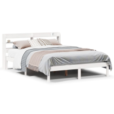 vidaXL fehér tömör fenyőfa ágy matrac nélkül 140x190 cm (3306534) ágy és ágykellék