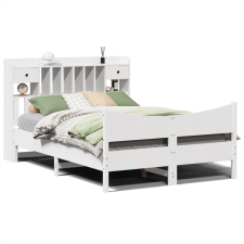 vidaXL fehér tömör fenyőfa ágy matrac nélkül 140x190 cm (3323390) ágy és ágykellék