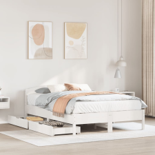 vidaXL fehér tömör fenyőfa ágy matrac nélkül 150 x 200 cm ágy és ágykellék