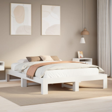 vidaXL fehér tömör fenyőfa ágy matrac nélkül 160 x 200 cm ágy és ágykellék