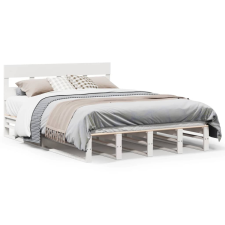 vidaXL fehér tömör fenyőfa ágy matrac nélkül 160 x 200 cm (3302301) ágy és ágykellék