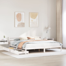 vidaXL fehér tömör fenyőfa ágy matrac nélkül 180 x 200 cm ágy és ágykellék