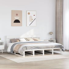 vidaXL fehér tömör fenyőfa ágy matrac nélkül 180 x 200 cm ágy és ágykellék