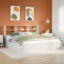 vidaXL fehér tömör fenyőfa ágy matrac nélkül 180 x 200 cm ágy és ágykellék