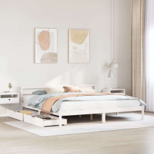 vidaXL fehér tömör fenyőfa ágy matrac nélkül 180 x 200 cm ágy és ágykellék