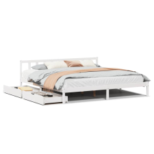 vidaXL fehér tömör fenyőfa ágy matrac nélkül 180 x 200 cm (3301482) ágy és ágykellék