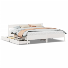 vidaXL fehér tömör fenyőfa ágy matrac nélkül 180 x 200 cm (3301741) ágy és ágykellék