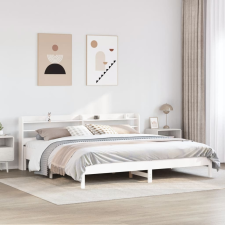 vidaXL fehér tömör fenyőfa ágy matrac nélkül 200 x 200 cm ágy és ágykellék