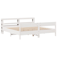 vidaXL fehér tömör fenyőfa ágy matrac nélkül 200 x 200 cm (3306175) ágy és ágykellék