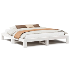 vidaXL fehér tömör fenyőfa ágy matrac nélkül 200 x 200 cm (3308727) ágy és ágykellék