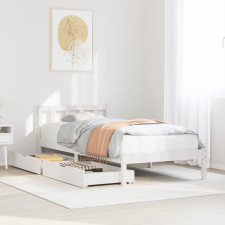 vidaXL fehér tömör fenyőfa ágy matrac nélkül 75 x 190 cm ágy és ágykellék