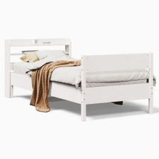 vidaXL fehér tömör fenyőfa ágy matrac nélkül 75 x 190 cm (3306952) ágy és ágykellék