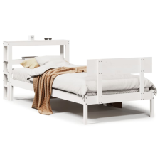 vidaXL fehér tömör fenyőfa ágy matrac nélkül 90 x 200 cm ágy és ágykellék