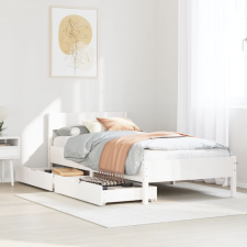 vidaXL fehér tömör fenyőfa ágy matrac nélkül 90 x 200 cm ágy és ágykellék