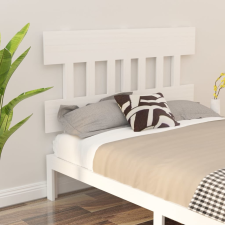 vidaXL fehér tömör fenyőfa ágyfejtámla 123,5x3x81 cm ágy és ágykellék