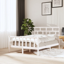 vidaXL fehér tömör fenyőfa ágykeret 120x200 cm ágy és ágykellék