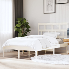 vidaXL Fehér tömör fenyőfa ágykeret 140 x 200 cm ágy és ágykellék