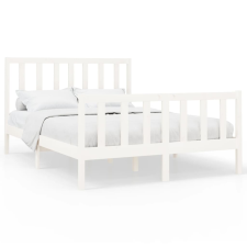 vidaXL fehér tömör fenyőfa ágykeret 160x200 cm (3106714) ágy és ágykellék