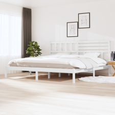 vidaXL fehér tömör fenyőfa ágykeret 180 x 200 cm (6FT Super King) ágy és ágykellék
