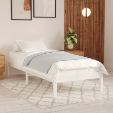 vidaXL fehér tömör fenyőfa ágykeret 75 x 190 cm (UK Small Single) ágy és ágykellék