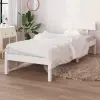vidaXL Fehér tömör fenyőfa ágykeret 90 x 190 cm (UK single)