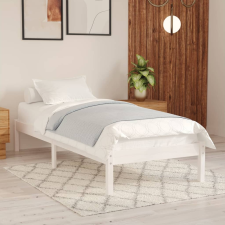 vidaXL fehér tömör fenyőfa ágykeret 90 x 200 cm ágy és ágykellék