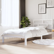 vidaXL fehér tömör fenyőfa ágykeret 90 x 200 cm ágy és ágykellék