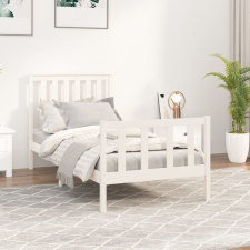 vidaXL fehér tömör fenyőfa ágykeret fejtámlával 100 x 200 cm ágy és ágykellék