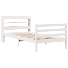 vidaXL fehér tömör fenyőfa ágykeret fejtámlával 100 x 200 cm (3306642) ágy és ágykellék